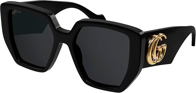 Women's Designer Sunglasses Black/Grey 54-19-145 UV Protection Eyewear | Gucci GG0956S