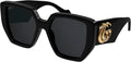 Women's Designer Sunglasses Black/Grey 54-19-145 UV Protection Eyewear | Gucci GG0956S