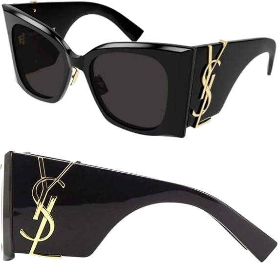 Oversized Cat-Eye Sunglasses with Luxury Eyewear Kit – Women's Designer Shades | Saint Laurent SL M119/F Blaze