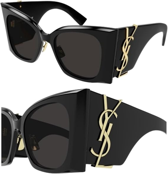 Oversized Cat-Eye Sunglasses with Luxury Eyewear Kit – Women's Designer Shades | Saint Laurent SL M119/F Blaze