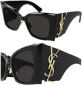 Oversized Cat-Eye Sunglasses with Luxury Eyewear Kit – Women's Designer Shades | Saint Laurent SL M119/F Blaze