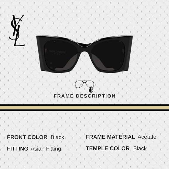 Oversized Cat-Eye Sunglasses with Luxury Eyewear Kit – Women's Designer Shades | Saint Laurent SL M119/F Blaze