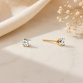 Dainty CZ Stud Earrings for Women – Minimalist Sparkling Everyday Jewelry