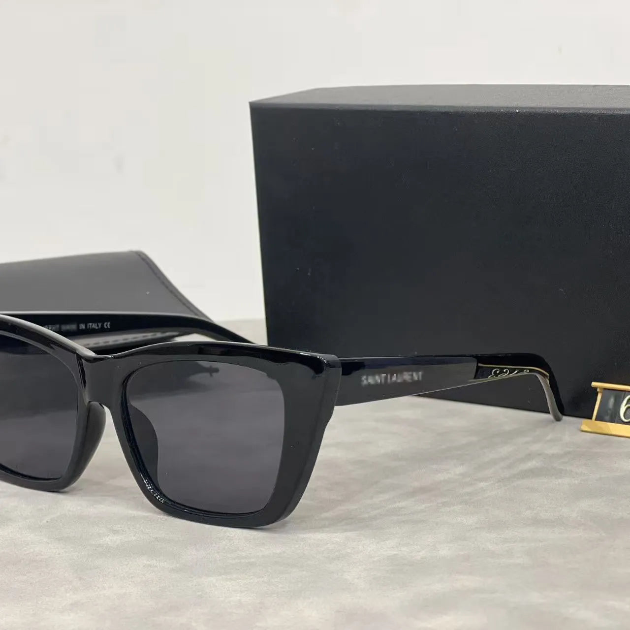Women's Cat Eye Sunglasses with Case – Designer Y2K Fashion Eyewear | Saint Laurent SL 276 Mica