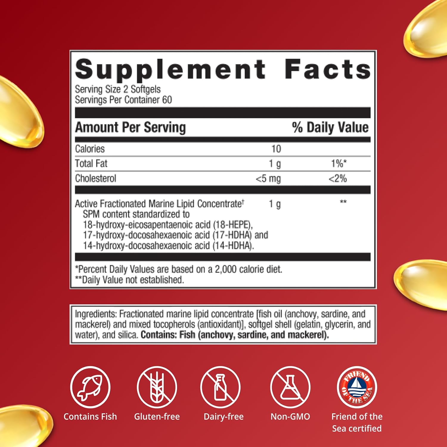 SPM Active Marine Oil Softgels – Joint, Immune & Tissue Wellness Support | 120 Softgels