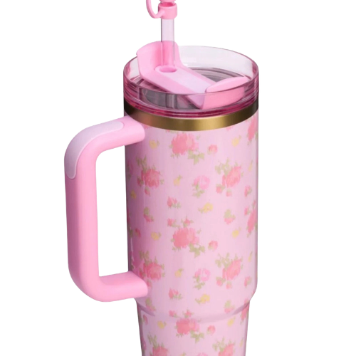 Stanley x LoveShackFancy Ibiza Sunset Quencher H2.0 FlowState Tumbler 40 oz – Insulated Travel Cup