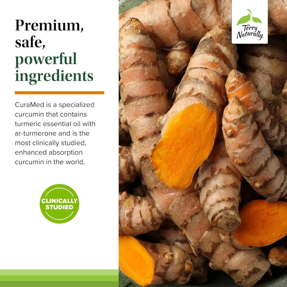 Curcumin Complex 750mg Softgels – Antioxidant Support for Brain, Heart & Immune Wellness | 120 Softgels