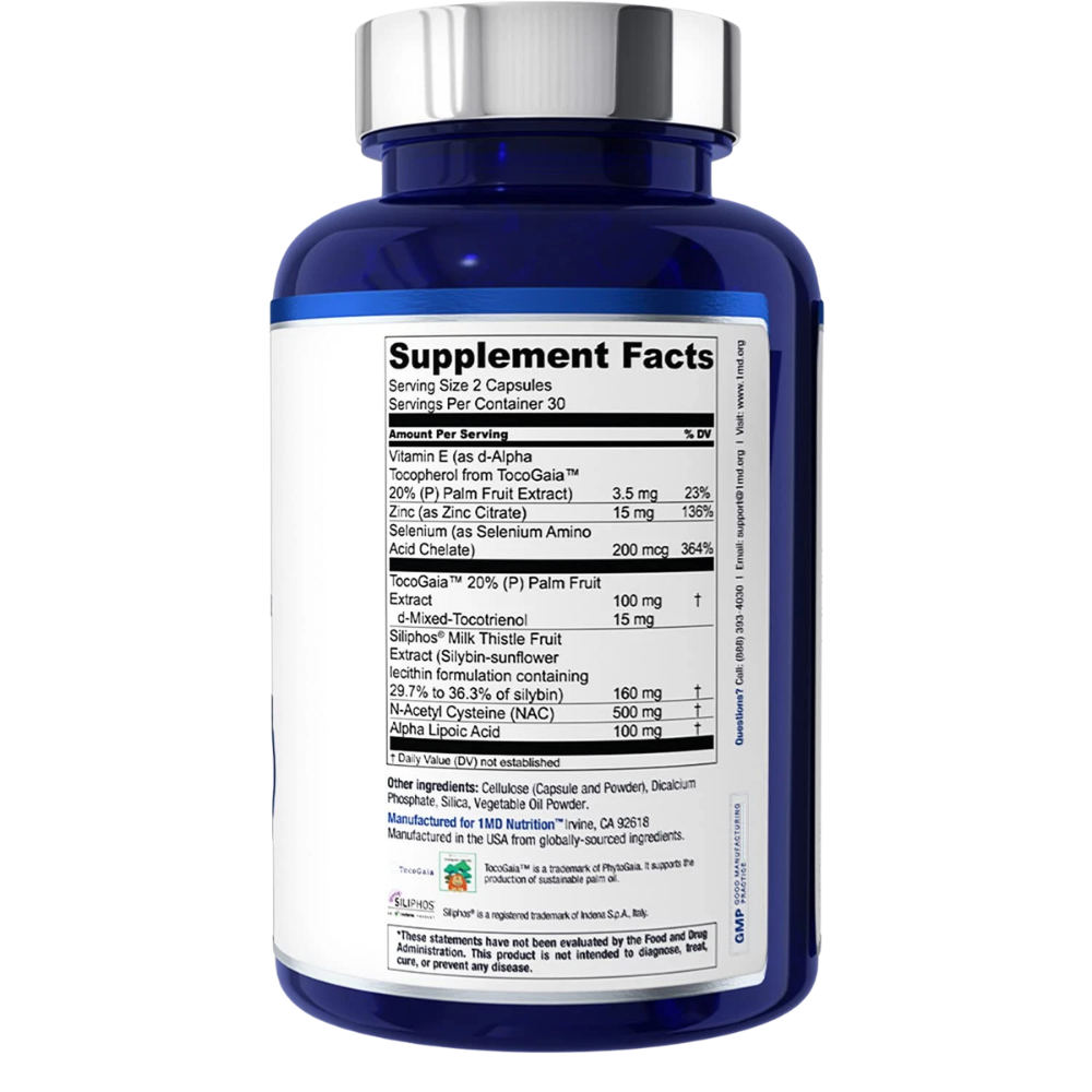 Liver Wellness Supplement with Milk Thistle & NAC – Daily Herbal Liver Support Capsules | 60 Count