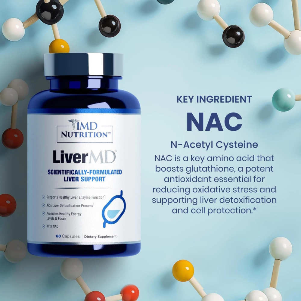 Liver Wellness Supplement with Milk Thistle & NAC – Daily Herbal Liver Support Capsules | 60 Count
