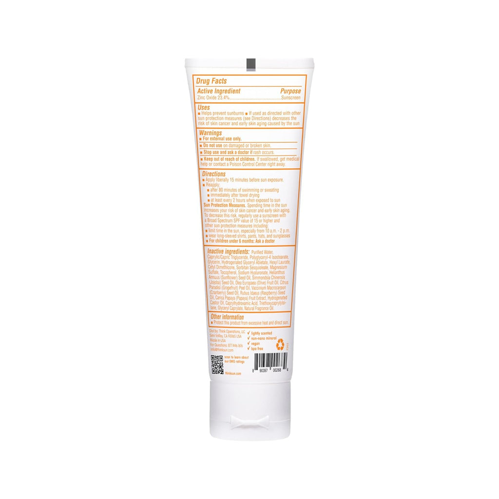 Baby Mineral Sunscreen SPF 50+ – Broad Spectrum UVA/UVB Water-Resistant Sun Protection 3 Oz | Thinkbaby