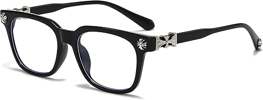Classic Thick Square Frame Eyeglasses – Black Unisex Fashion Glasses for Men & Women