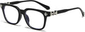 Classic Thick Square Frame Eyeglasses – Black Unisex Fashion Glasses for Men & Women