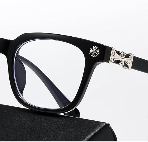 Classic Thick Square Frame Eyeglasses – Black Unisex Fashion Glasses for Men & Women
