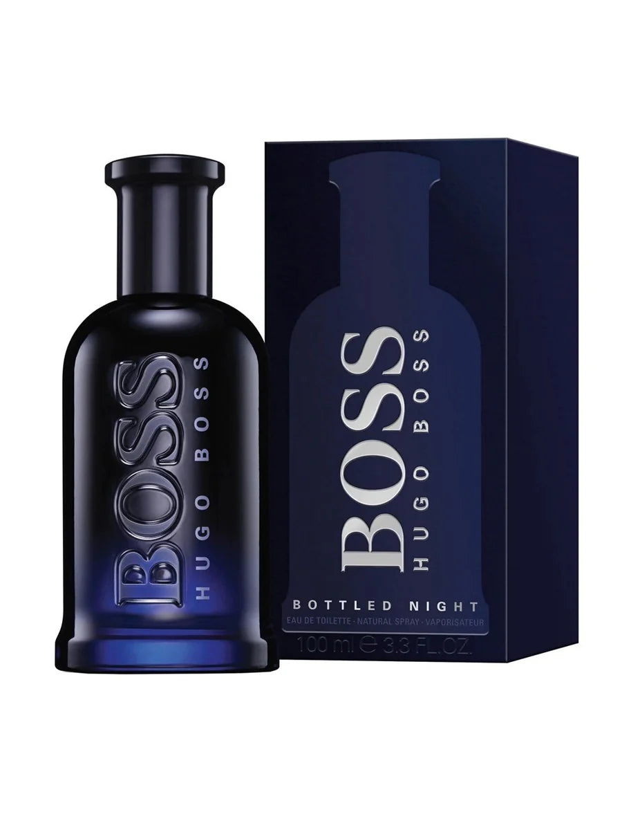 Men's Night Eau de Toilette 100ml – Long Lasting Woody Aromatic Cologne | Boss Bottled Night
