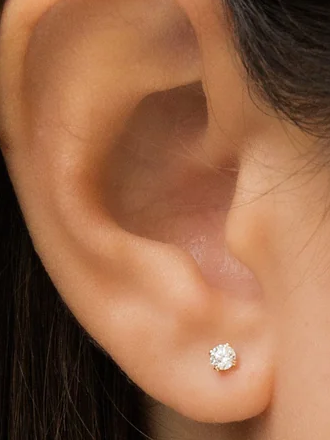 Dainty CZ Stud Earrings for Women – Minimalist Sparkling Everyday Jewelry