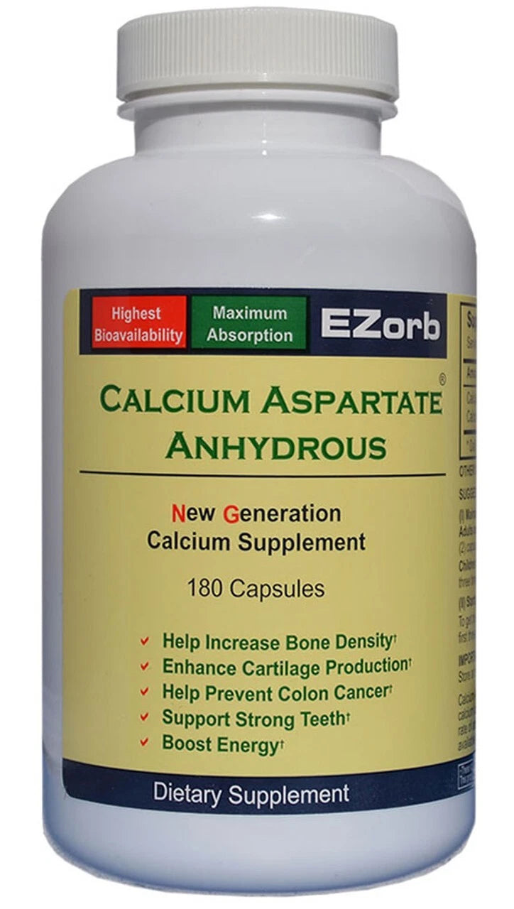 Calcium Bone Support Capsules – Maximum Absorption Formula for Bone Density | 180 Capsules