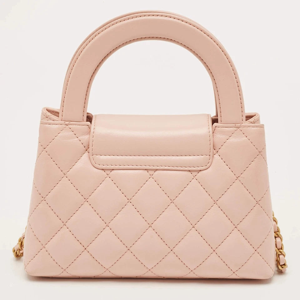 Quilted Leather Shopper Bag – Pink Nano Size Luxury Handbag | Chanel Kelly