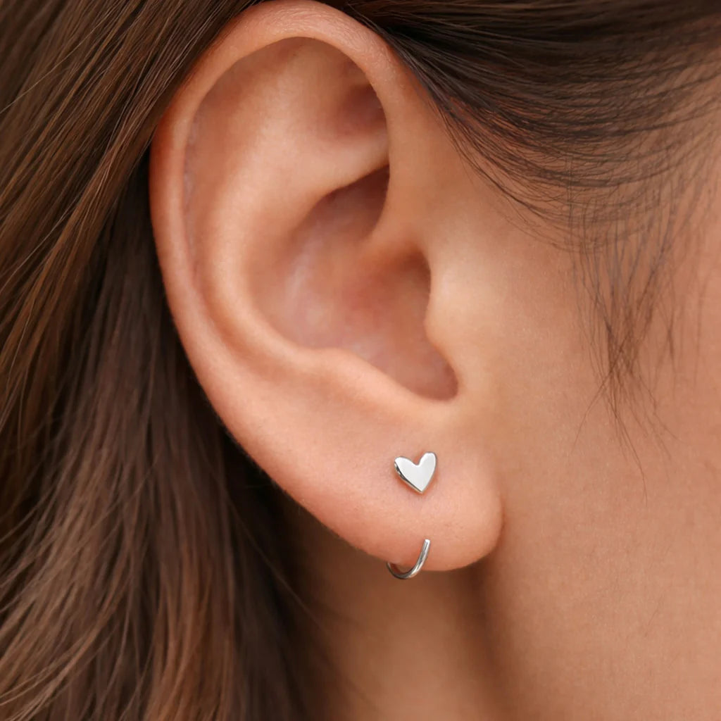 Little Heart Huggie Earrings for Women – Cute Minimalist Everyday Jewelry